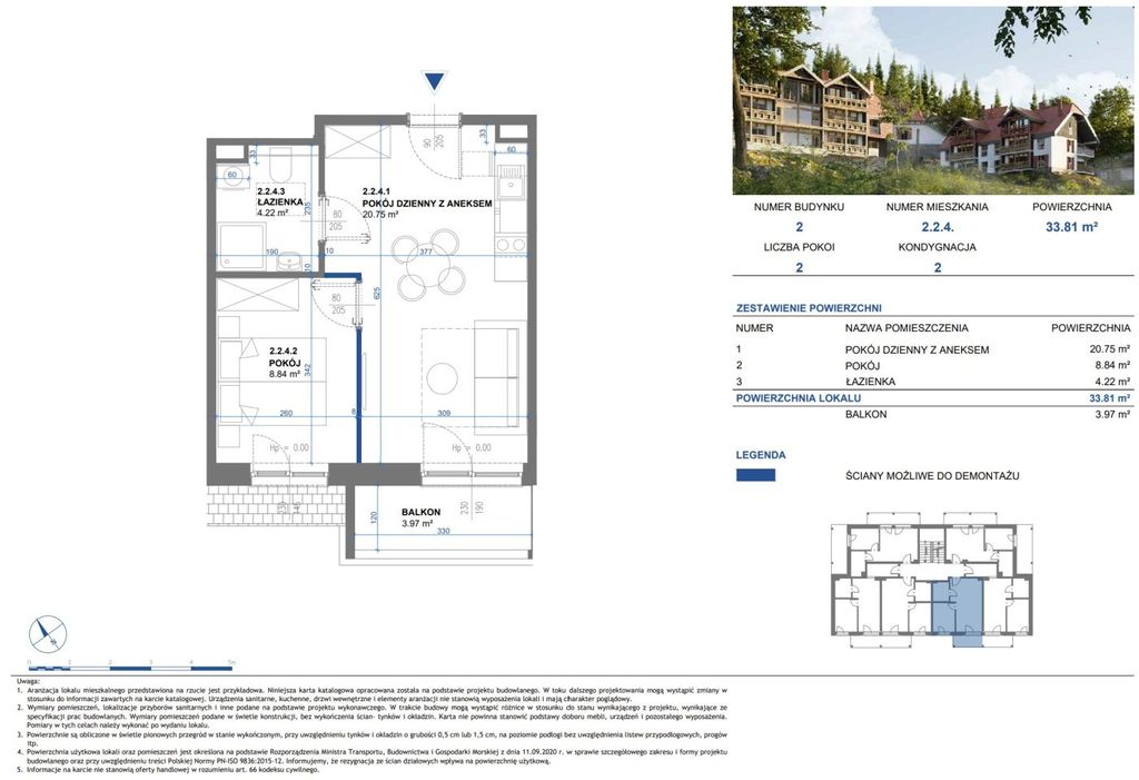 0%, widok na Szrenicę, w pobliżu parku DINO