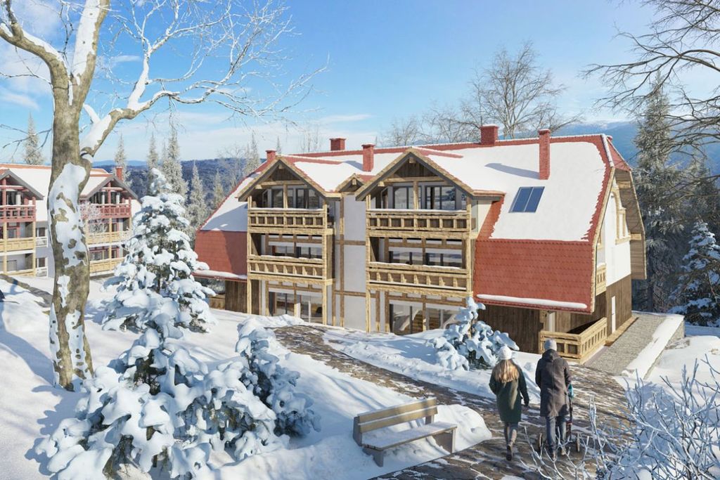 0%, widok na Szrenicę, w pobliżu parku DINO