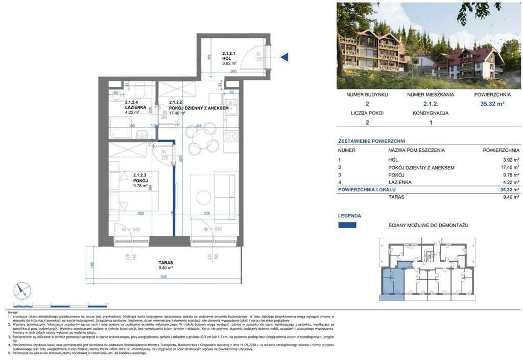 0%, widok na Szrenicę, w pobliżu parku DINO