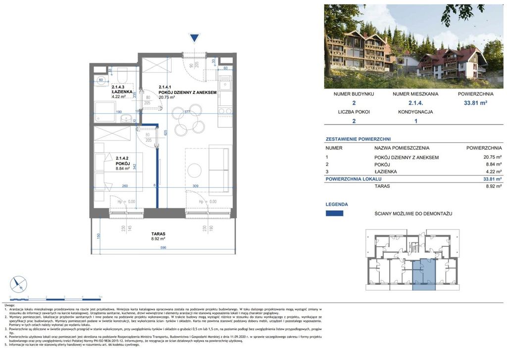 0%, widok na Szrenicę, w pobliżu parku DINO