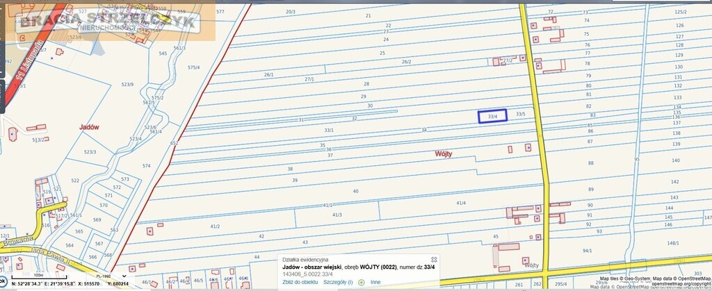 Działka Budowlana - Wójty/Jadów