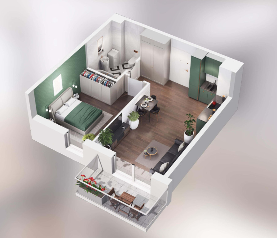 Luksusowy apartament z widokiem na rzekę