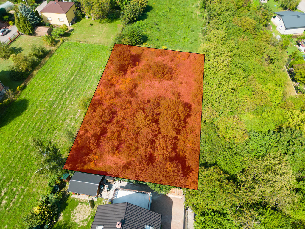 Działka w Szewnie 1515m2 ostatnia przy drodze