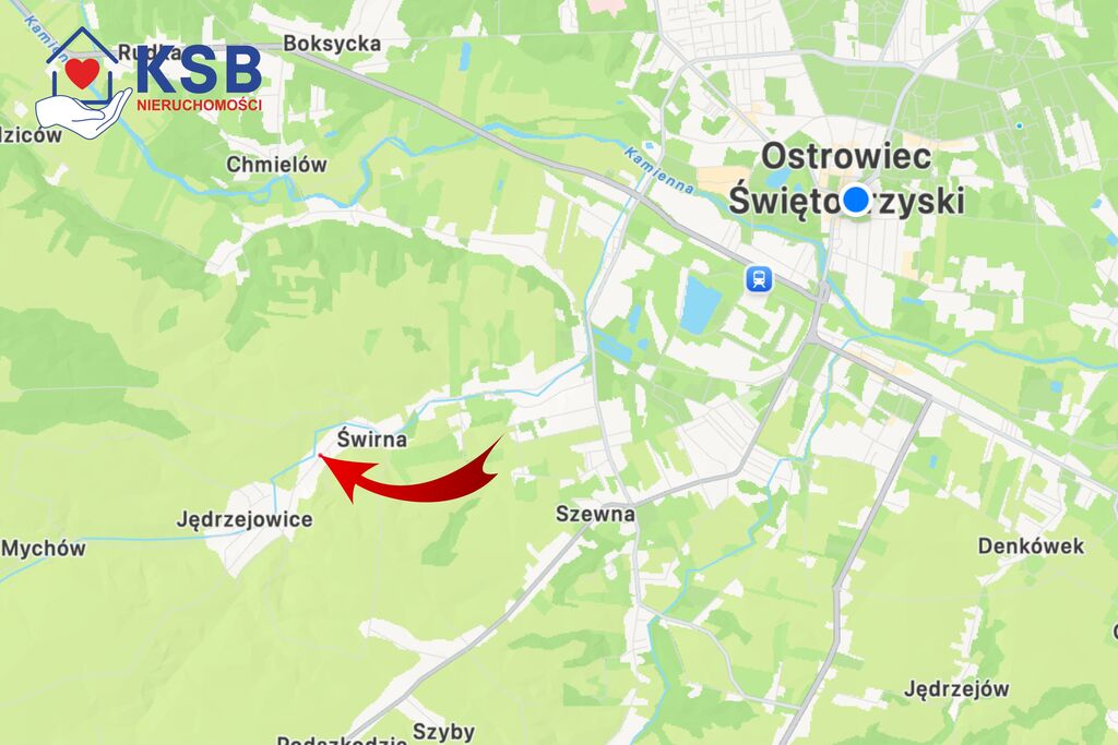 Piękna działka - Świrna pod Ostrowcem 1000m2