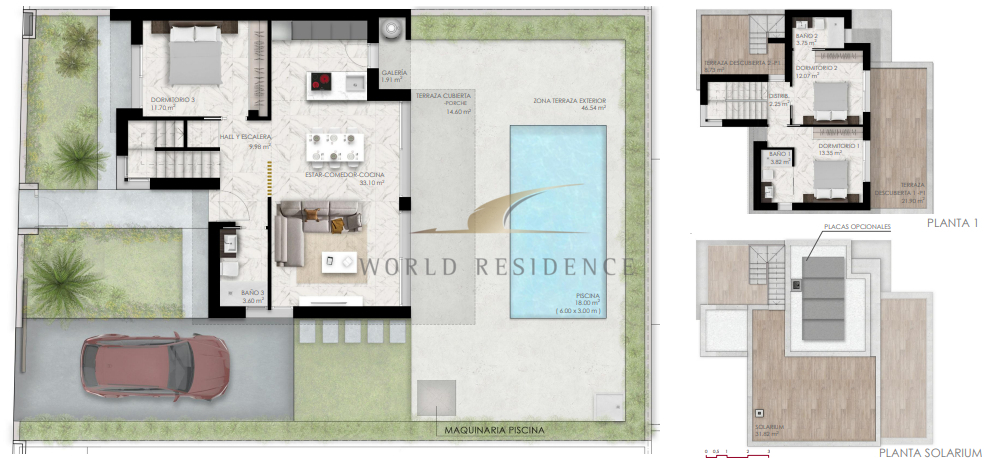 Piętrowa willa przy jeziorach solankowych