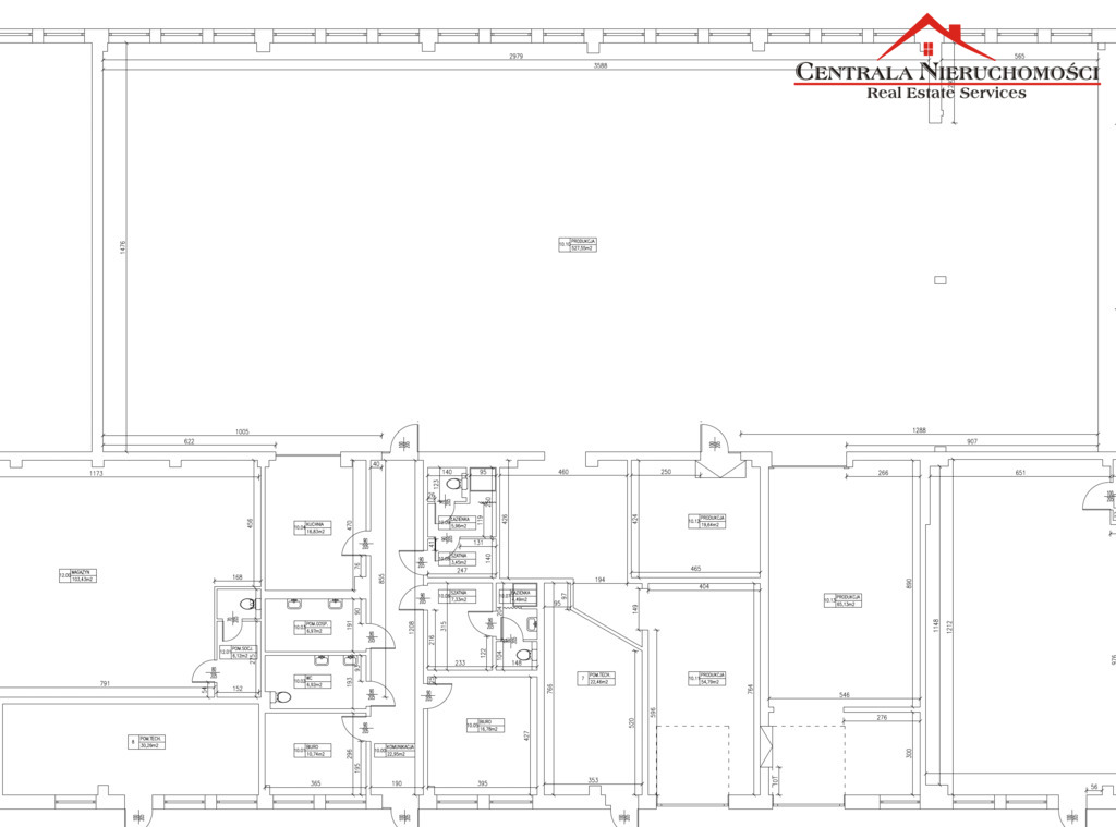 Hala produkcyjna z dużym parkingiem