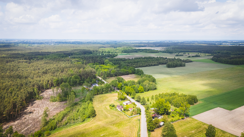 Działka budowlana w spokojnej okolicy k. Zgierza