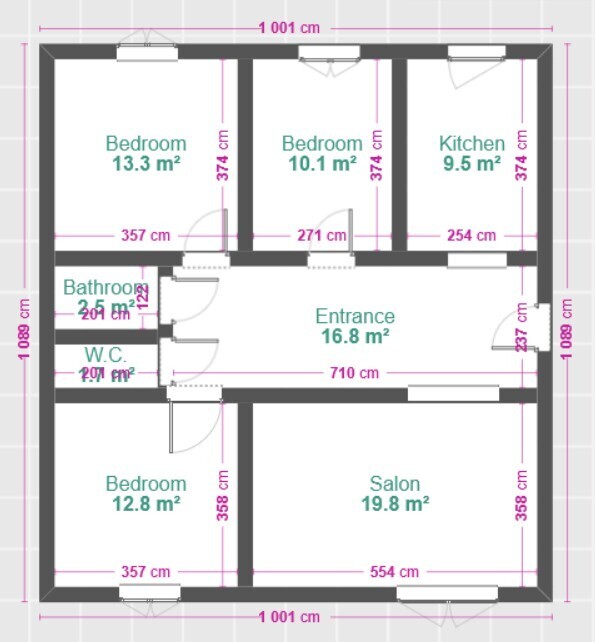 Duże mieszkanie z trzema osobnymi sypialniami