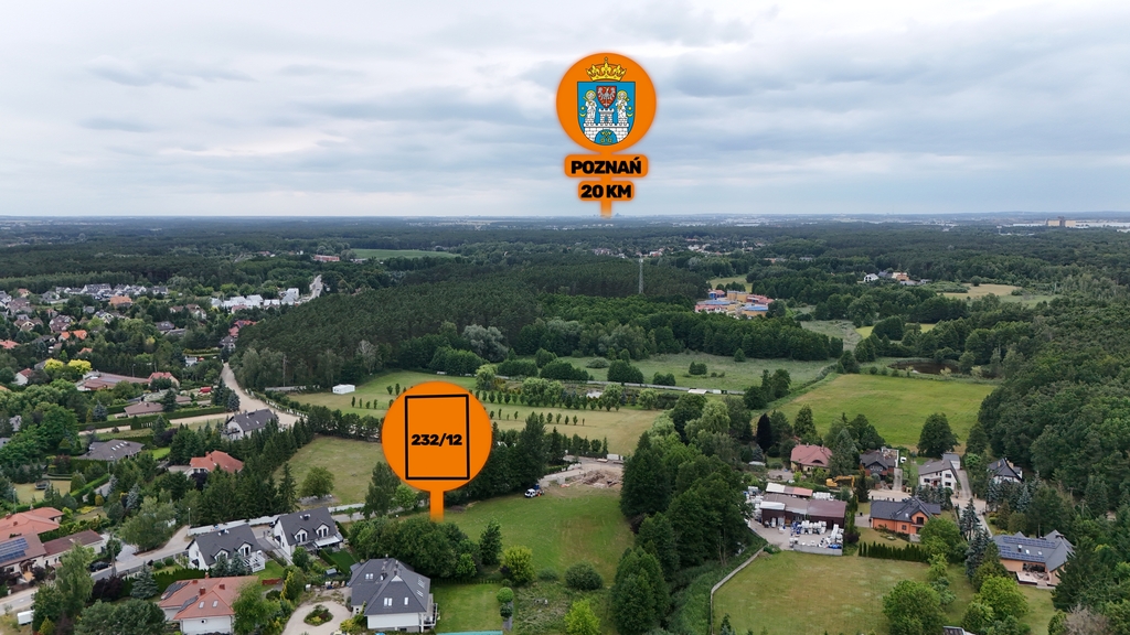 Twoje 1417 m²  - działka w Borówiec