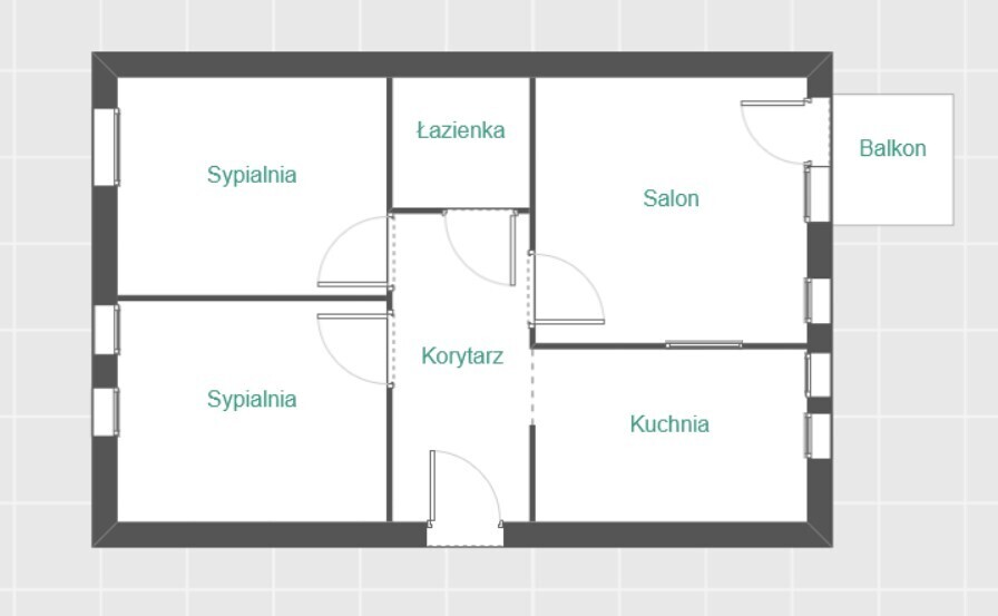 balkon, świetna lokalizacja, trzy pokoje