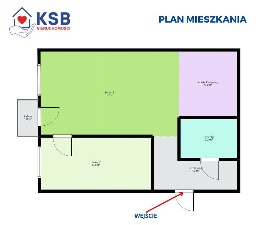Mieszkanie po generalnym remoncie 2 pokoje 37,79m2