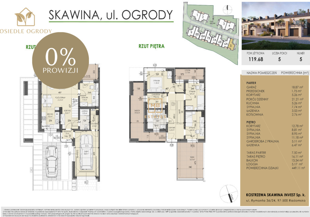 Osiedle ekskluzywnych domów z garażami
