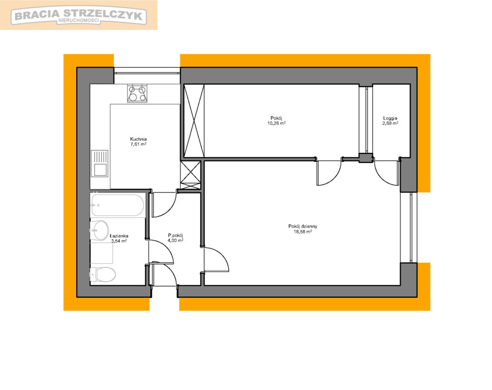 Praga Południe-2 pokoje-stan deweloperski - cegła