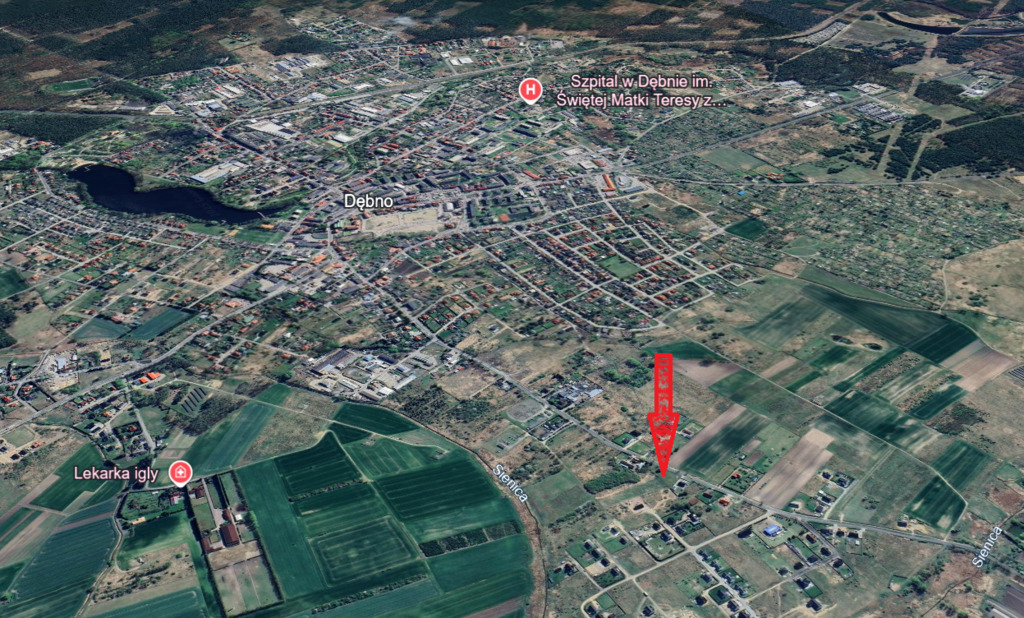 Działka 1906 m² w Dębnie pod dom jednorodzinny