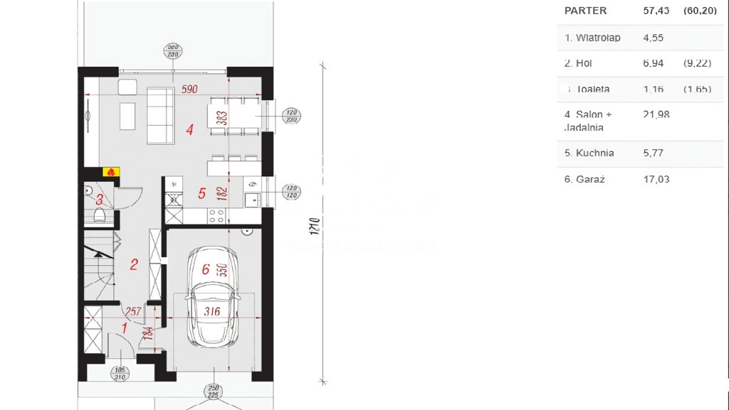 Dom/Blizniak wykończony pod klucz - Mierzyn