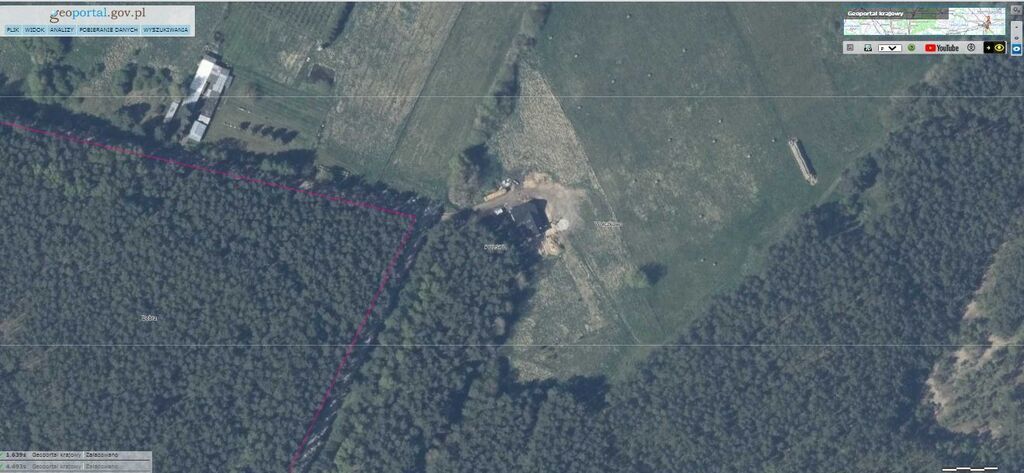 Działka Wołczkowo 1063 m2,las