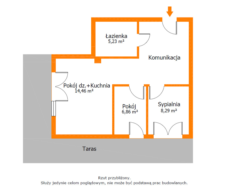 Nowe 3-pokojowe mieszkanie z narożnym tarasem