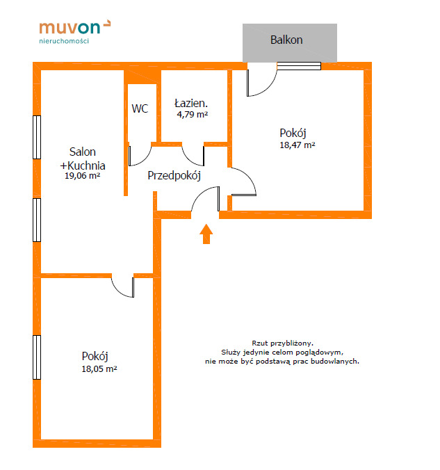 3-pokojowe mieszkanie z balkonem i garażem