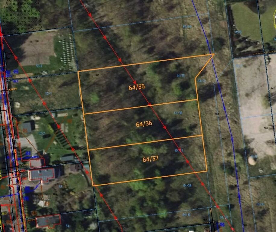 Działka budowlana nr.64/37, 1273 m², Starowa Góra