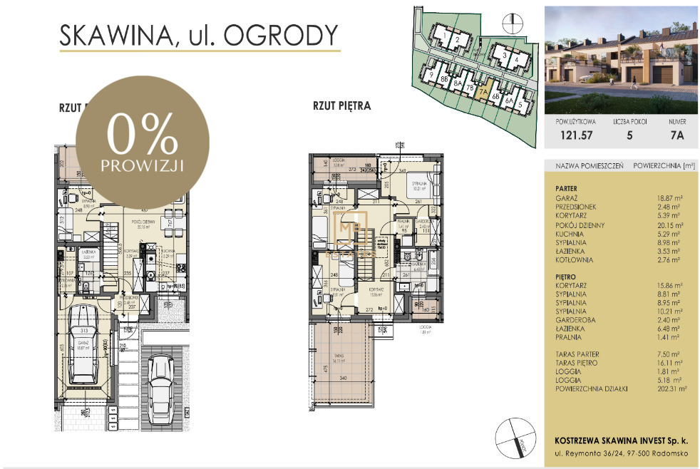 Ekskluzywny dom w zabudowie szeregowej z garażem
