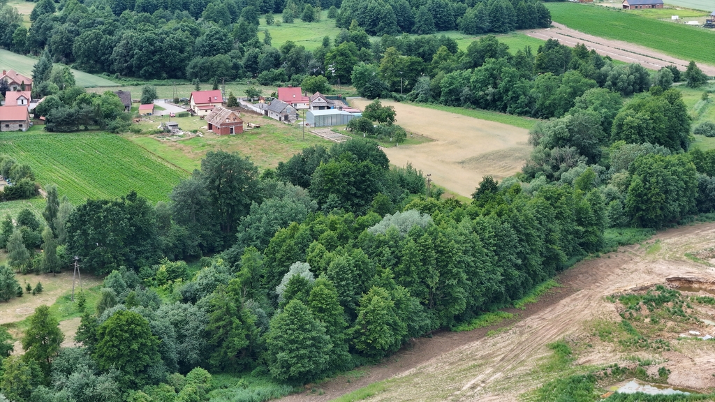 Dobra gm. Dobroszyce. Działka budowlana z lasem