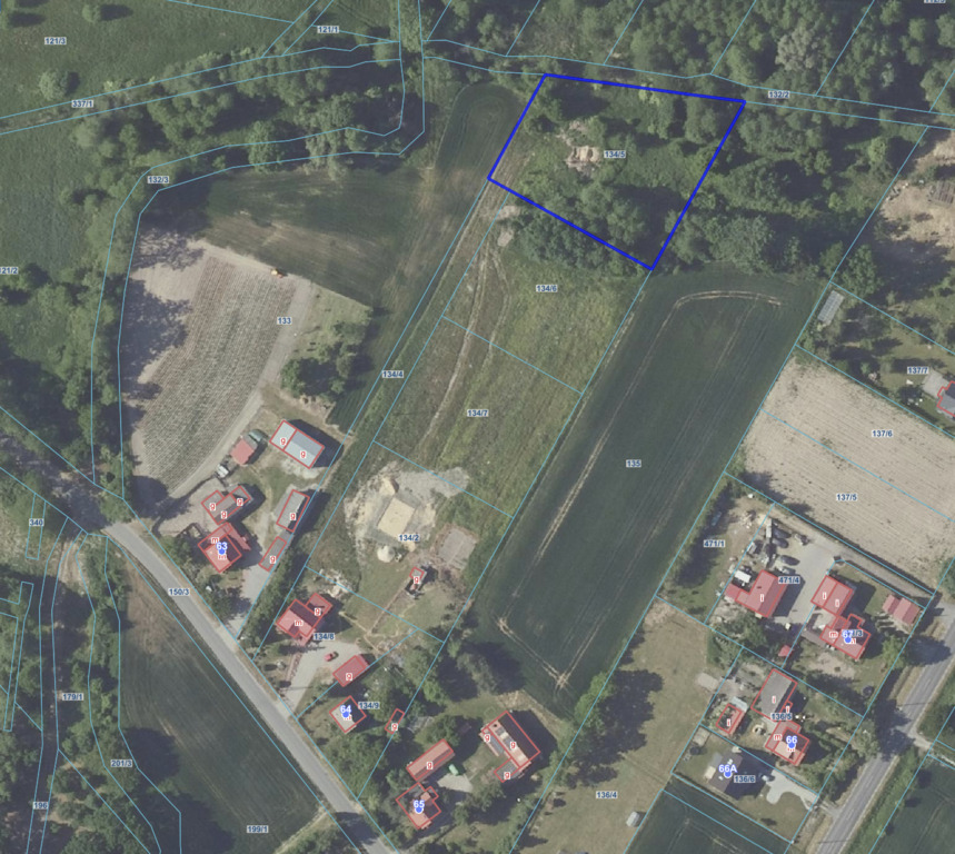 Dobra gm. Dobroszyce. Działka budowlana z lasem