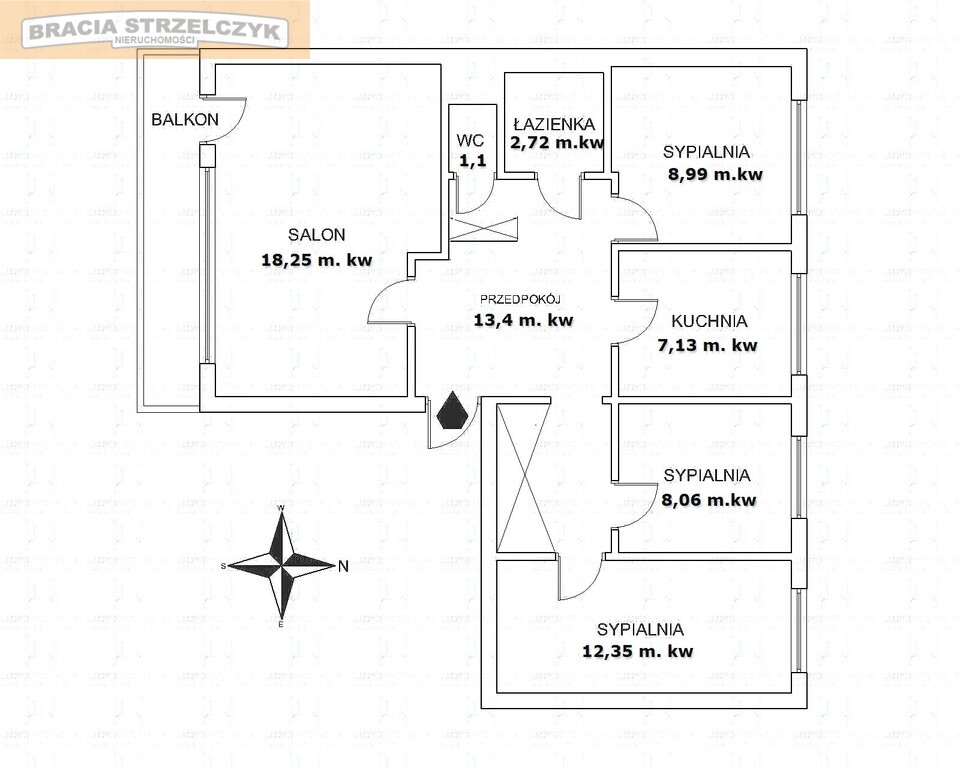 Piaseczno. 4 pokoje. Loggia. Winda. 3 piętro