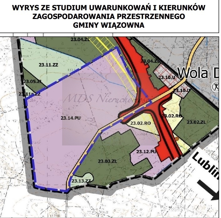działka produkcja, usługi przy S17 w Woli Duckiej