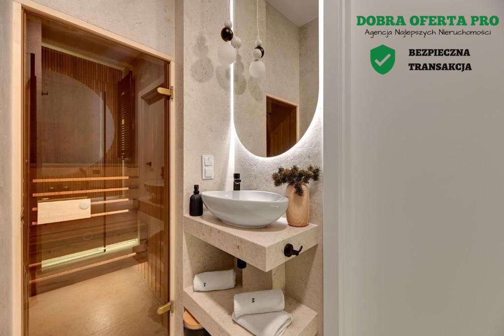 Nowoczesny apartament z sauną i 2 miejscami
