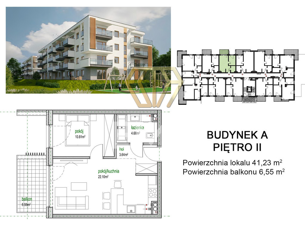 Piękne mieszkanie pod klucz Parkitka 41 m2 balkon
