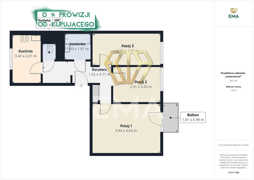 Sprzedaż/3 pokoje/balkon/do remontu/Żarecka