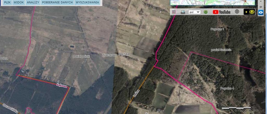 Działka w Wołczkowie 1.3393 ha w rej. lasu.