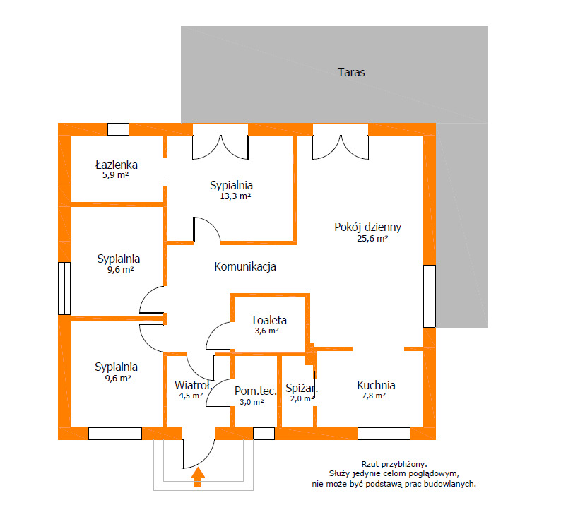 Parterowy dom 100 m² blisko Gniezna – Owieczki