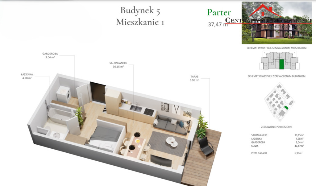 Mieszkanie w stanie deweloperskim - Lubicz Dolny