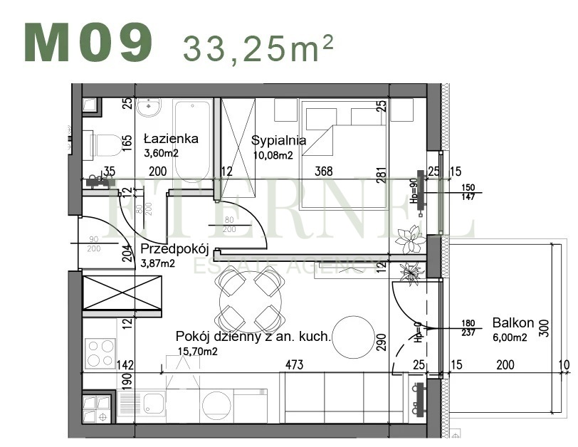 Kompaktowe mieszkanie 2-pokojowe - Czyżyny