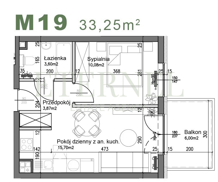 Kompaktowe mieszkanie 2-pokojowe 33,25m2 Czyżyny