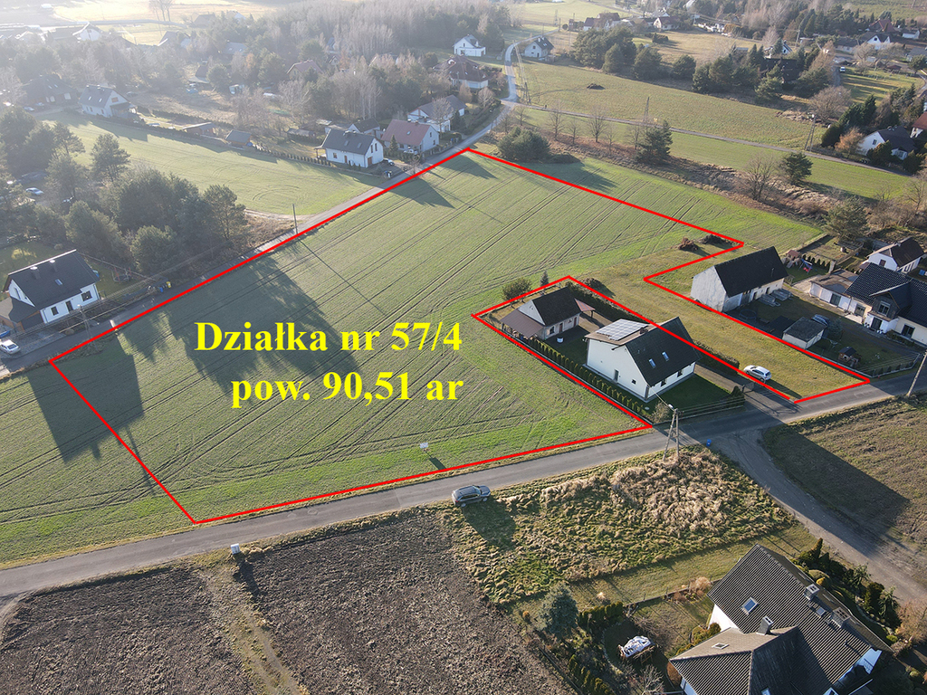 Duża działka budowlana 9051 m² – Turawa, Marszałki
