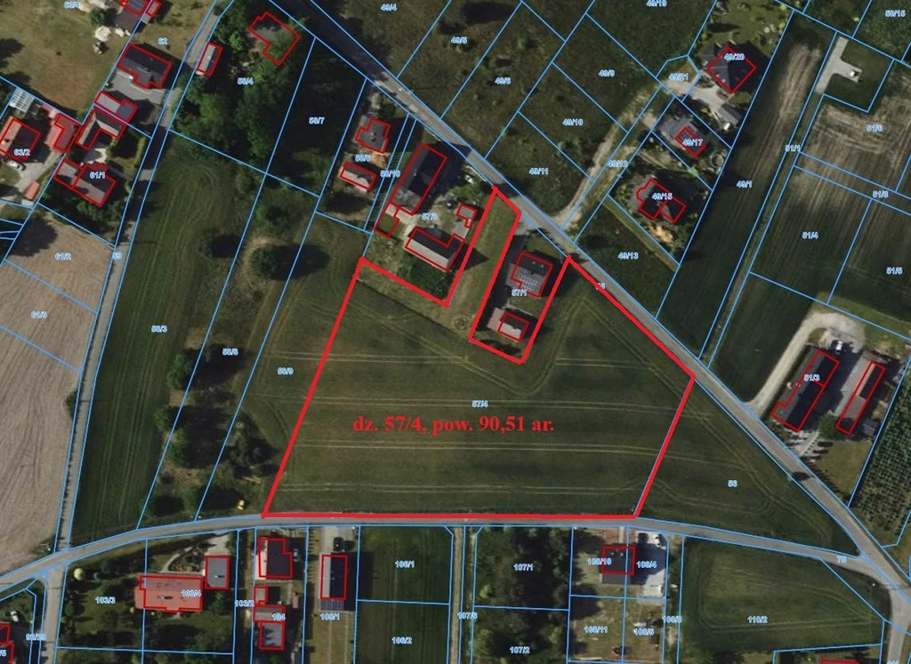 Duża działka budowlana 9051 m² – Turawa, Marszałki