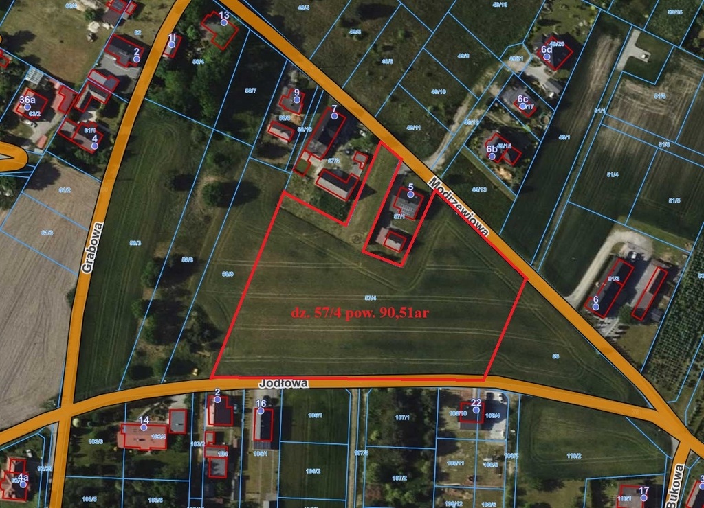 Duża działka budowlana 9051 m² – Turawa, Marszałki