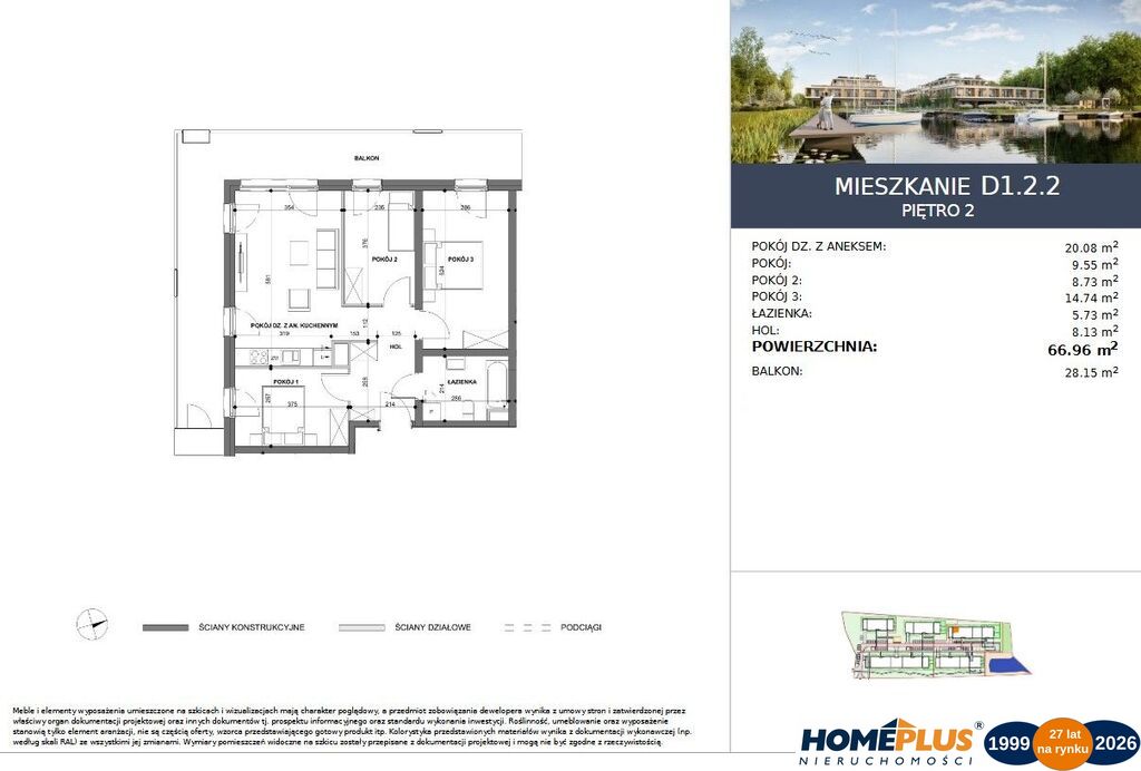 0%, Apartament nad J.Dąbie, osiedle z mariną