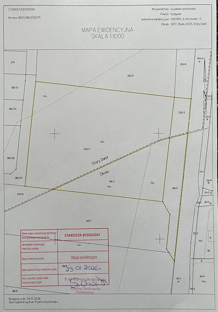 Grunt komercyjny KORONOWO 1,5 ha