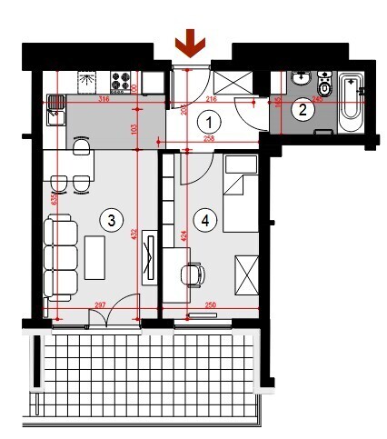 loggia, niezależna sypialnia, oddanie w tym roku