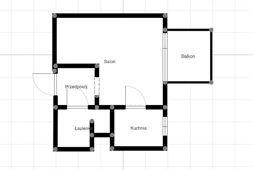 Kawalerka z balkonem i klimatyzacją – parter
