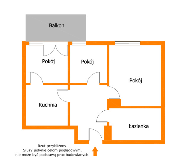 3 pokoje, duży balkon - blisko trasy S7