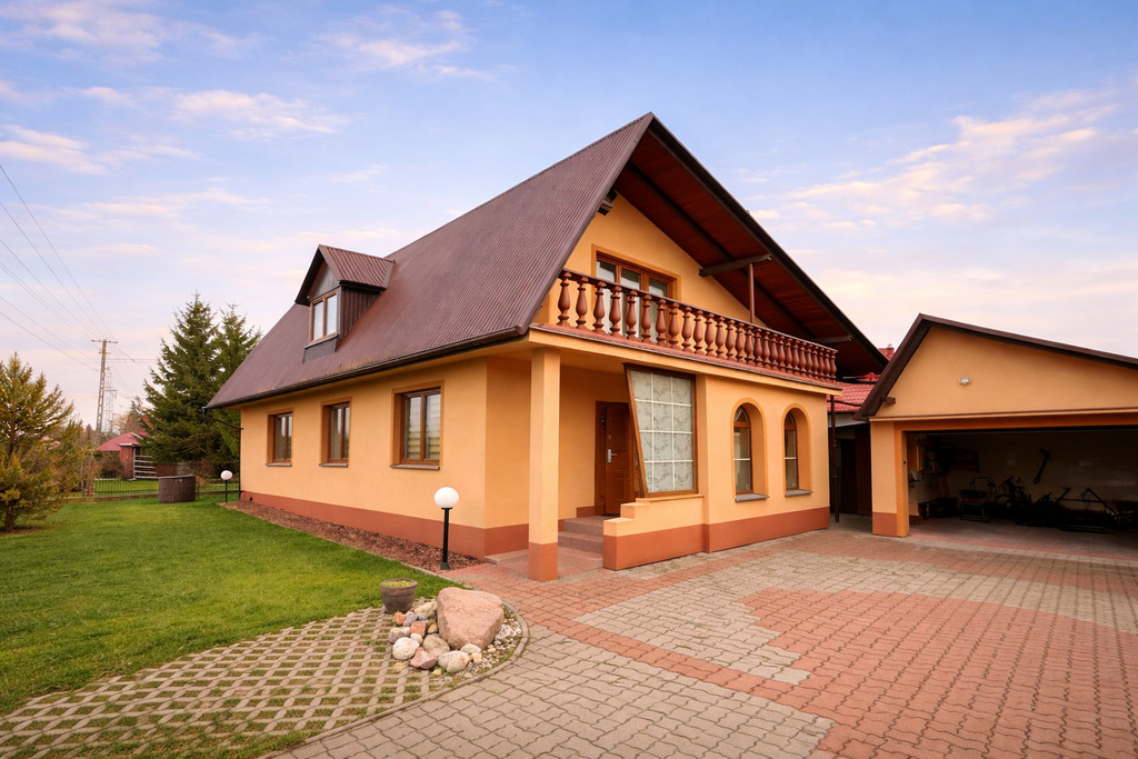 Duży dom z 3 sypialniami i garażem