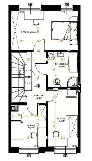 Szeregowiec z ogródkiem i garażem