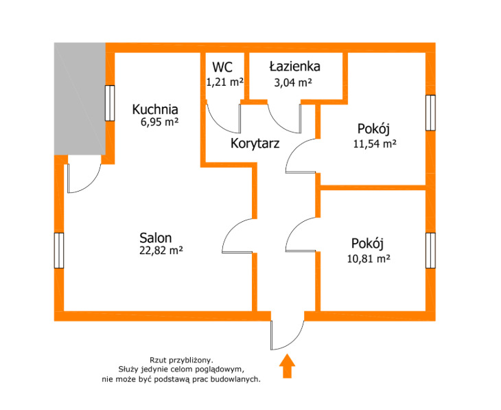 Idealne dla rodziny, 64m², 3 pokoje!
