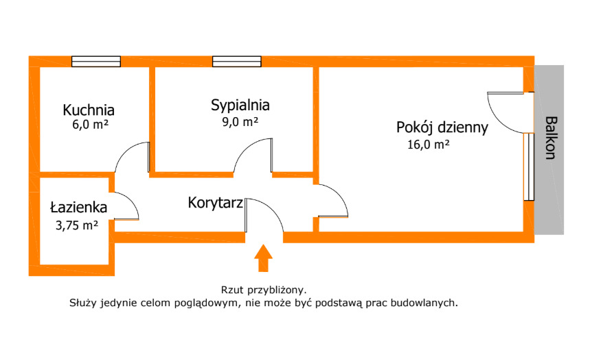 Sprzedane Piękne mieszkanie w centrum, 42 m2