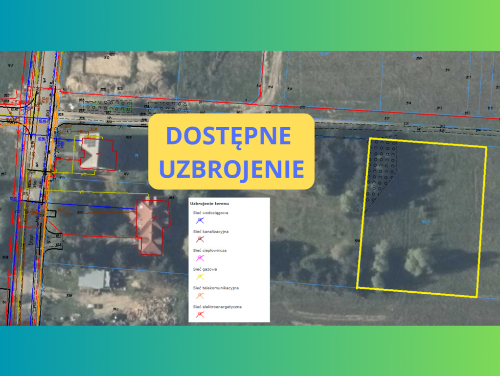 Duża dz. budowl. Możliwy podział na 2. Inwestycja!