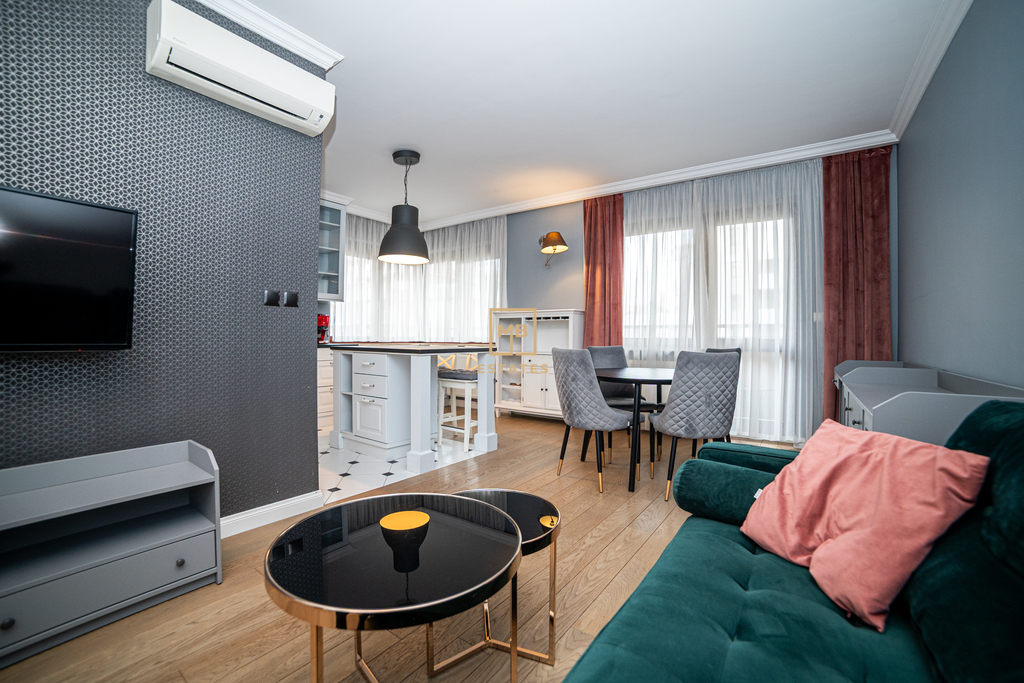 Eleganckie, umeblowane mieszkanie 58 m² z balkonem